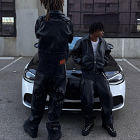 YSJY Fabrication sur mesure de vestes à manches longues, pantalons, uniformes pour les travailleurs de l'automobile, combinaison de course en cuir, ensemble veste et pantalon en cuir pour hommes
