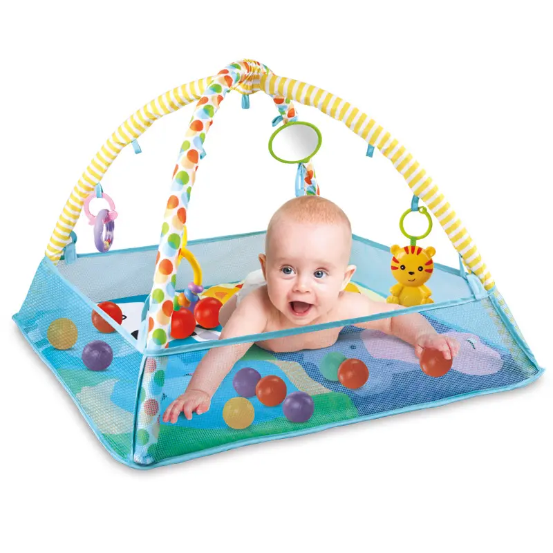 Aby-alfombra de juegos multifuncional 3 en 1 para jugar al parque infantil, estera antiurinaria de almacenamiento para piscina de bolas, estante de fitness