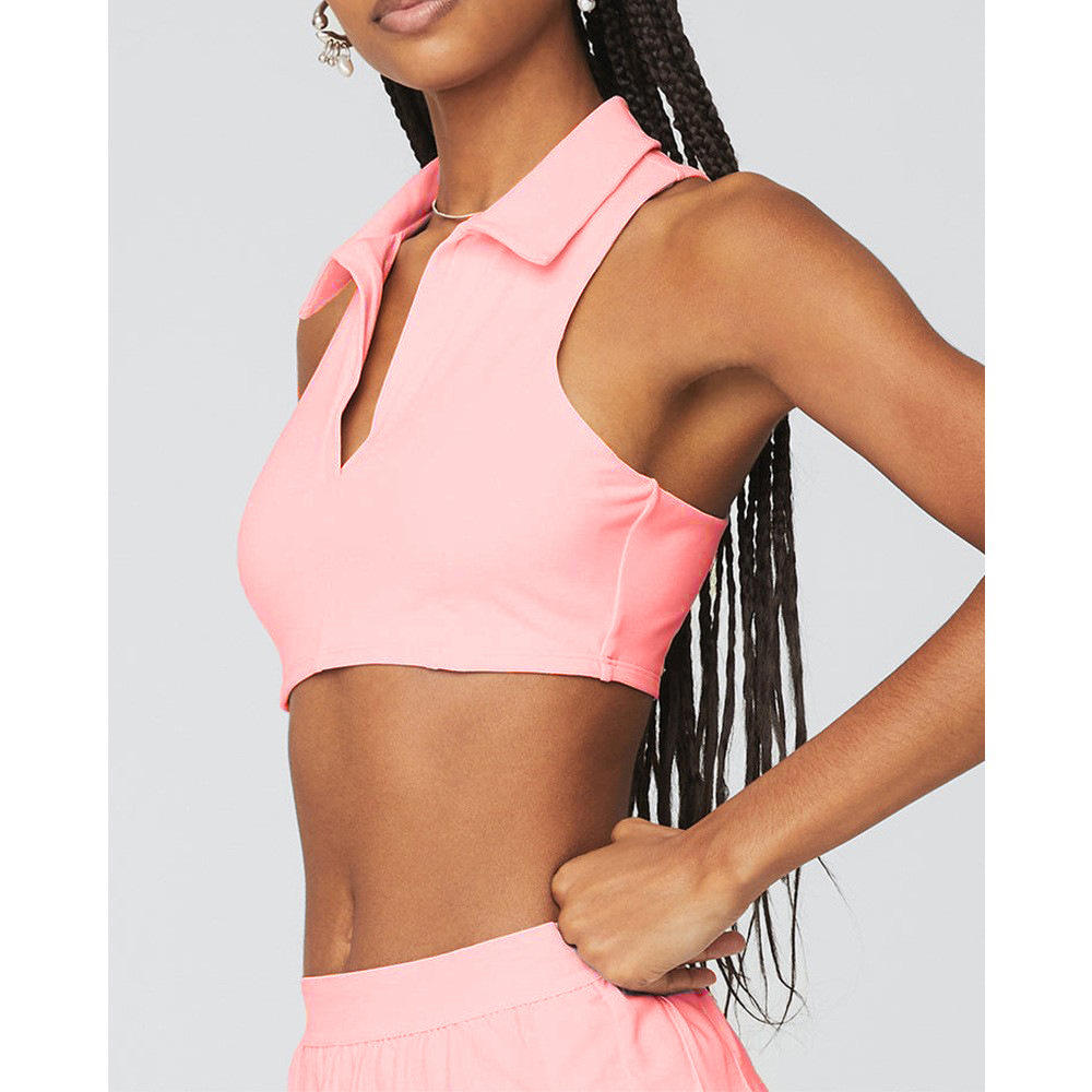 Pink top with chest pad