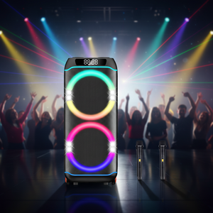 Caja de Subwoofer de 10 Pulgadas Amplificada con Luces LED de Colores Intermitentes, Altavoz de Plástico Profesional Tipo <span class=keywords><strong>Boombox</strong></span> 3 - Product Image 1