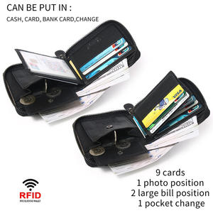 กระเป๋าสตางค์แบบสั้น AndoBag สำหรับผู้ชาย ป้องกัน RFID หนังวัวแท้ กระเป๋าซิปพร้อมสายคล้องโซ่ กระเป๋าใส่เหรียญแฟชั่น รุ่น 8889 - Product Image 5