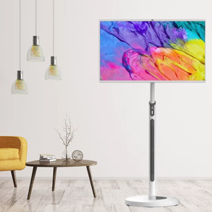 32 Inch 4K LED White Android 12 Smart Interactive Touch Screen <b>TV</b> <b>Portable</b> Movable Wireless Long 5-6H Battery Life 13MP Built-in - Product Image 1