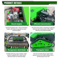 Livraison Gratuite Euro5 10.2KW Tondeuse à Gazon Industrielle Diesel-Électrique Hybride Agricole Télécommandée à Chenilles avec Motoculteur Rotatif