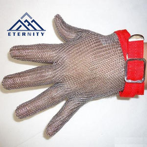 Guanto da macellaio resistente al taglio a catena in acciaio inossidabile a 5 dita anti-taglio a rete metallica di sicurezza - Product Image 4