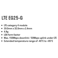 Módulo Quectel 4G, paquete LCC de módem Cat4 para uso global, módulo LTE de 150Mbps, de uso global