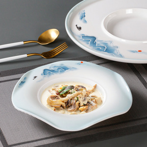 Platos de melamina Xiangyuan, platos comerciales para sopa, platos de imitación de porcelana, platos para cenar, platos para sopa, imitación - Product Image 5