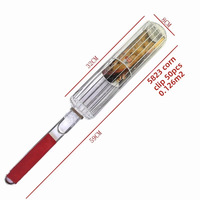 Grille de barbecue portable pour camping en plein air, maille avec poignée en bois, pinces à saucisses, outils de barbecue pour patio, support compact pour barbecue, 0,48 kg, 59 cm