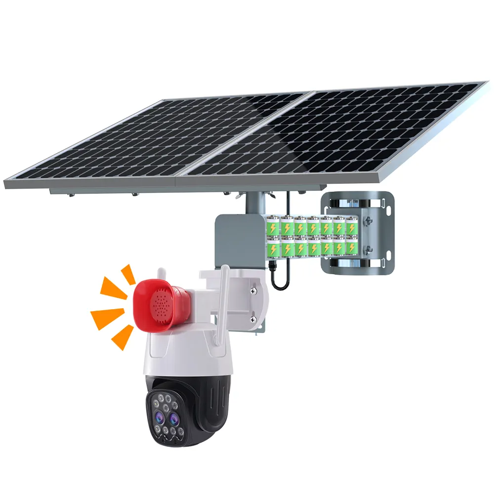 Tecdeft DC 12V/5V Output 15w Solar Power System With 20ah Lithium Battery All In One Solar Panel Kit For Security Camera