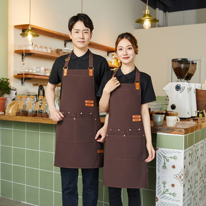 Có thể điều chỉnh cổ chống vết bẩn làm việc tạp dề bền tái sử dụng Polyester nhà bếp BIB thời trang không tay số lượng lớn tùy chọn tùy chỉnh - Product Image 2