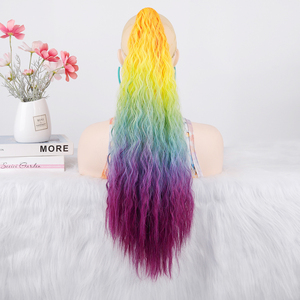 Cola de Caballo Ondulada y Rizada de 24 Pulgadas, Cola de Caballo Sintética con Clip para Mujer, Extensión de Cabello Sintético con Clip - Product Image 3