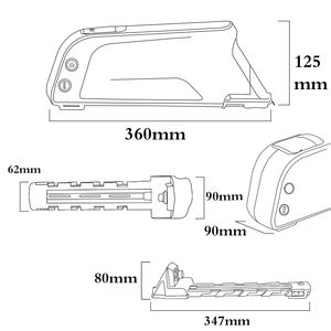Vente chaude Dolphin Case <span class=keywords><strong>48V</strong></span> 500W Vélo électrique <span class=keywords><strong>48V</strong></span> 10Ah Shark Lithium Ion <span class=keywords><strong>Batterie</strong></span> <span class=keywords><strong>Batterie</strong></span> de vélo électrique de haute qualité - Product Image 3