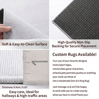 Tapis de couloir long et étroit en velours cristal durable, fabriqué à la machine, écologique, antidérapant avec support en gel