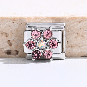 Italian Diamond Flower Modular <b>Bracelet</b> Set <b>Crystal</b> Rhinestone Women's DIY Jewelry Gift Fashion Charm <b>Bracelets</b> - Product Image 2