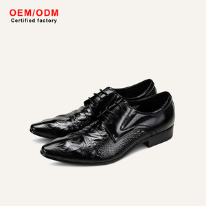OEM Custom Men's Oxford Lace-Up Pointed Toe Cowhide Leather <b>Shoes</b> Animal Print Waterproof Breathable Summer Comfort Spring - Product Image 2