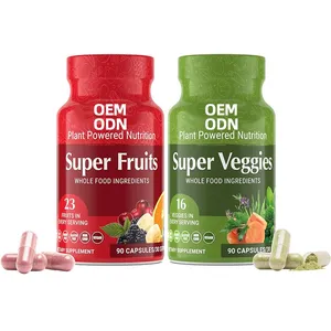 Reds & Greens Superfood Capsules Organic Fruit & Veggies Supplement 23 Fruits & 16 Vegetables 180 Count