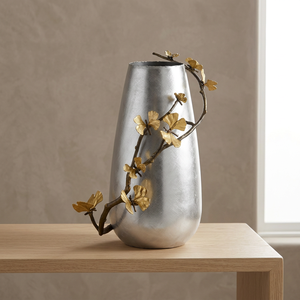 Vase à fleurs haut de gamme de luxe moderne en laiton et fer forgé, gravé, écologique, résistant à la corrosion, fait main, argenté, durable et large - Product Image 3