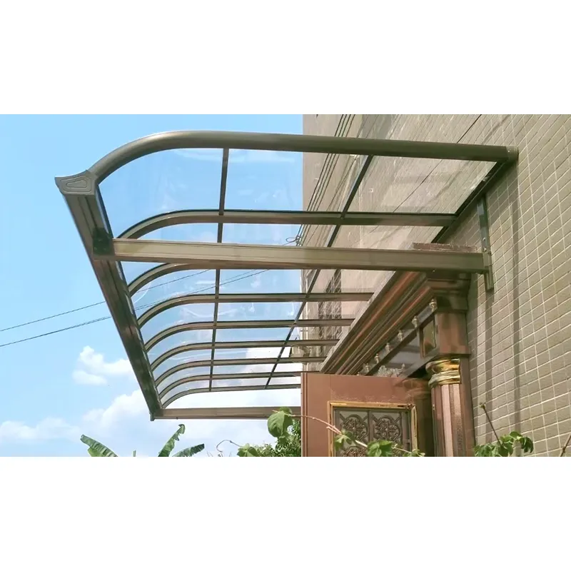 Auvent de balcon Auvent d'extérieur Type R avec bras de support Auvent en aluminium