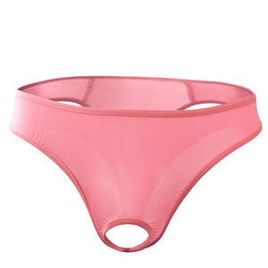 セクシー半透明アイスシルクメンズシシーランジェリートーンビキニフロントホール下着GストリングトーンTパンツ - Product Image 1