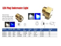 Foyo, marque haut de gamme, lumière LED en laiton pour bouchon de vidange, lumière sous-marine pour piscine, bateau et yacht, IP68