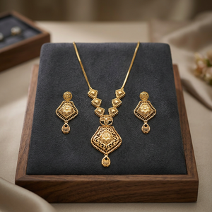 Collares chapados en oro de 14K, 18K y 24K al por mayor, joyería de moda, conjunto de joyería turca de diseño moderno, conjunto de joyería tradicional - Product Image 2