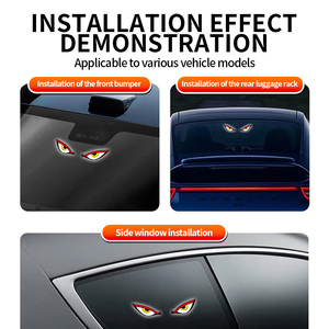 Nueva Luz LED Decorativa para Coche con Ojo de Demonio, Luz de Advertencia LED para Ventana Trasera, Luz Ambiental para Coche con Ventosa para Parabrisas - Product Image 4