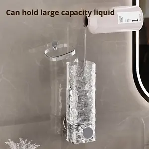 <span class=keywords><strong>Distributeur</strong></span> de savon mural en plastique carré sans perçage, boîte à <span class=keywords><strong>gel</strong></span> <span class=keywords><strong>douche</strong></span>, boîte à shampoing, <span class=keywords><strong>ventouse</strong></span>, forme carrée - Product Image 4