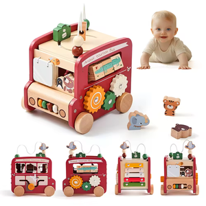 Juguete Educativo de Madera para Niños, Coche Cinco en Uno con Funciones Cruzadas, Envío Directo desde Shopify - Product Image 3