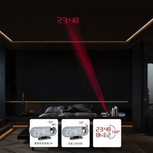 Radio FM LED numérique réveil intelligent montre Table électronique bureau USB charge réveil avec 180 temps projecteur - Product Image 5