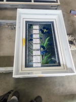 CBMMart Vitrail Porte décorative en verre et fenêtre Travail manuel Couleur et forme personnalisées Panneau de suspension Verre biseauté