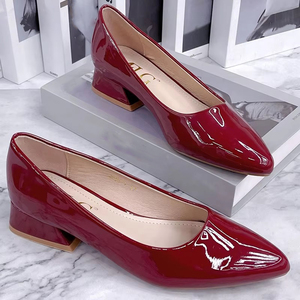 Y French 3.5CM Block Heels Women's <strong>Shoes</strong> Round <strong>Closed</strong> Toe Pumps <strong>Ladies</strong> Female <strong>Shoes</strong> - Product Image 3