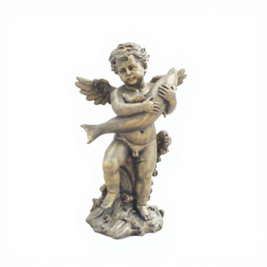 Hotel al aire libre Villa Garden Street Paisaje Diseño Arte Fibra de vidrio Estatua Niño con <span class=keywords><strong>pez</strong></span> Resina Artesanía Escultura - Product Image 1
