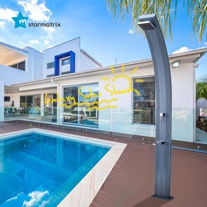 STARMATRIX <span class=keywords><strong>Douche</strong></span> d'extérieur <span class=keywords><strong>solaire</strong></span> <span class=keywords><strong>pour</strong></span> piscine et jardin 30L en alliage d'aluminium avec mix de <span class=keywords><strong>douche</strong></span> supérieur robinet de lavage des pieds - Product Image 1