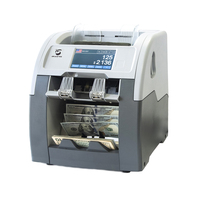 Compteur de billets de banque de qualité bancaire avec double CIS, vitesse de 1000 billets/min, deux poches, imprimante thermique et écran LCD couleur de 5 pouces