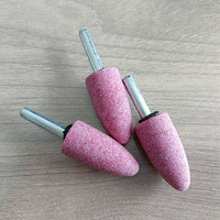 Tête de meulage cylindrique DIPHSON rose OBM/conçue sur mesure, tête de meulage à pointe montée sur tige, pierre abrasive