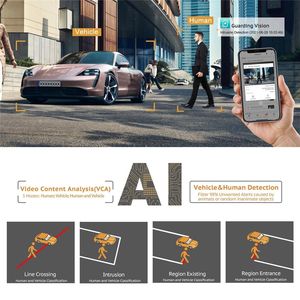 Ngoài trời tầm nhìn ban đêm IR/Ấm ánh sáng Bullet <span class=keywords><strong>Camera</strong></span> Microphone thiết kế mới CMOS cảm biến POE NVR IP66 không thấm nước - Product Image 4