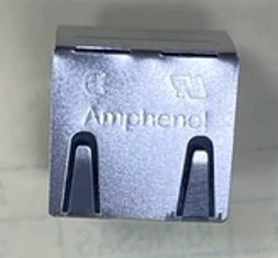 Connecteur Ethernet modulaire RJ45 blindé à angle droit Amphenol RJHSE-5380, 8P8C, sans LED, neuf et original - Product Image 1