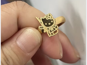 แหวนการ์ตูนน่ารักแหวนตัวการ์ตูนตามสั่งเครื่องประดับสำหรับผู้หญิงของขวัญเครื่องประดับแหวนทองสแตนเลสสำหรับเด็ก - Product Image 3