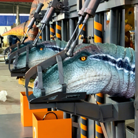 Tête de Dinosaure Animatronic Simulation de Velociraptor Tête pour Décoration Murale