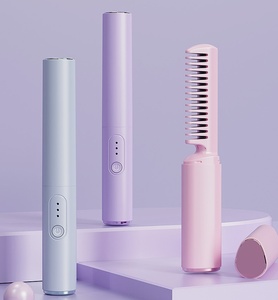 便携式电动直发器加热二合一发刷USB充电旅行迷你直发器 - Product Image 2