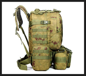 J.SH công suất lớn ngoài trời chiến thuật Ba lô ngụy trang với cùng một màu sắc khóa Oxford vải cho cắm trại leo núi - Product Image 2