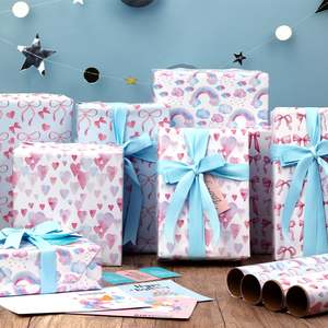 High Quality Wholesale 80g <b>Christmas</b> Coated <b>Paper</b> Tissue 43*300cm Gift Luxury Custom Birthday Packaging <b>Wrapping</b> <b>Paper</b> <b>Roll</b> - Product Image 1