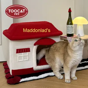 Toocat Maimai çevre dostu kış sıcak Pet <span class=keywords><strong>House</strong></span> katı desen kediler ve köpekler için çıkarılabilir ve yıkanabilir Mat kedi odası - Product Image 2