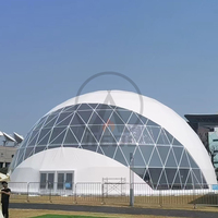 Kit Tenda Kubah Geodesik 10m dengan Logo Kustom, Kanvas PVC Tahan Lama, Desain Modern untuk Acara Glamping Luar Ruangan, Persiapan Berkemah Baru yang Indah