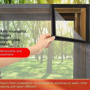 Moustiquaire magnétique anti-moustiques perméable à l'air pour fenêtre, idéale pour la ventilation des fenêtres de la maison et du bureau - Product Image 5