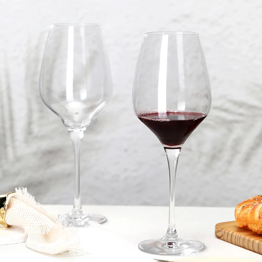 Stok FAWLES set peralatan dapur bermerek kacamata anggur kristal Premium pelek potong Laser 30oz untuk penggunaan sehari-hari