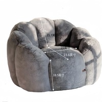Canapés poufs modernes et minimalistes en peluche, ensemble de poufs compacts à une place compressés pour petites maisons, idéal pour les baies vitrées et les chambres créatives