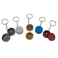 Luxin alliage de zinc 2 couches 30mm Mini pendentif porte-clés broyeur à cigarettes avec logo personnalisable Design rond moderne