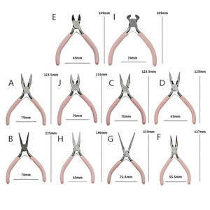 Portable Pink Metal Mini Diagonal Pliers Sets Round Bent <strong>Needle</strong> Nose Cutter Handcraft <strong>Beading</strong> for DIY Jewelry Making - Product Image 5