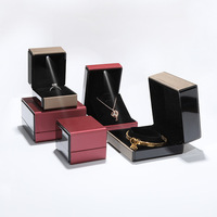 Boîte à bijoux en carton personnalisée avec éclairage LED de luxe, boîte de rangement pour bijoux