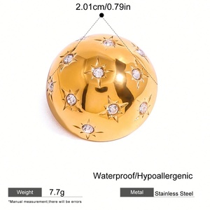Bijoux de mariage personnalisés pour enfants, pendentif étoile octogonale en acier inoxydable étanche, incrusté de diamants blancs CZ - Product Image 6